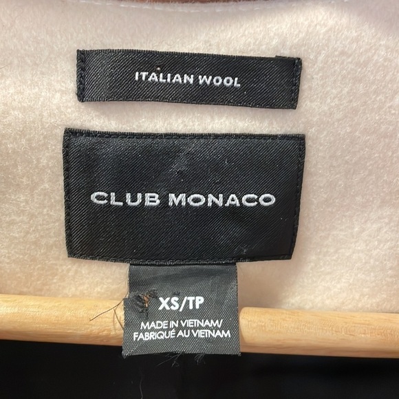Club Monaco Italian Wool Retro Cream Coat - Picture 8 of 14